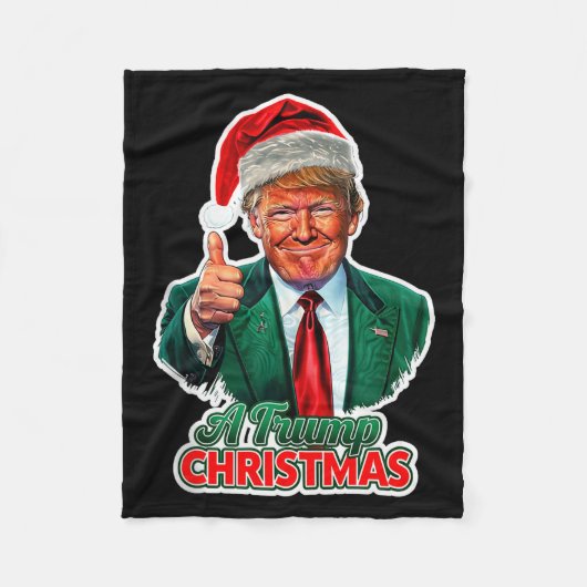 Een Trump Kerst Tank Top Fleece Deken (Voorkant)