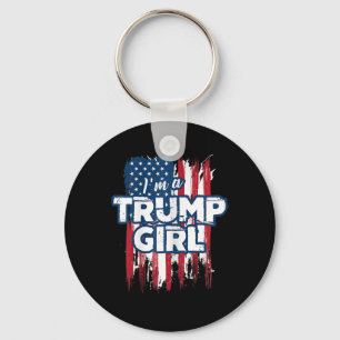 Een Trump Meisje Trump Pro President Donald Trump  Sleutelhanger