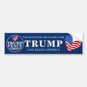 Een Trump Pence 2020 Hart Amerika God Bless Americ Bumpersticker (Voorkant)