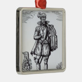 Een Tudor Gentleman Metalen Ornament (Rechts)