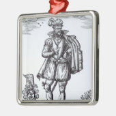 Een Tudor Gentleman Metalen Ornament (Links)
