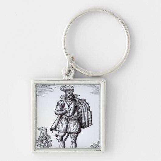 Een Tudor Gentleman Sleutelhanger (Voorkant)
