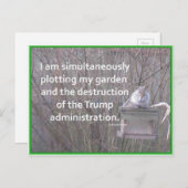 Een tuin beramen tegen Trump Briefkaart (Voorkant / Achterkant)