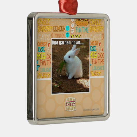 Één Tuin Down� Metalen Ornament (Rechts)