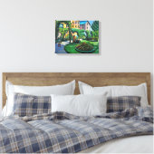 Een tuin, Gartenbild door August Macke,  kunst Canvas Afdruk (Insitu (Slaapkamer))