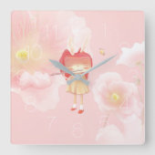 Een tuin in mijn hart vierkante klok (Voorkant)