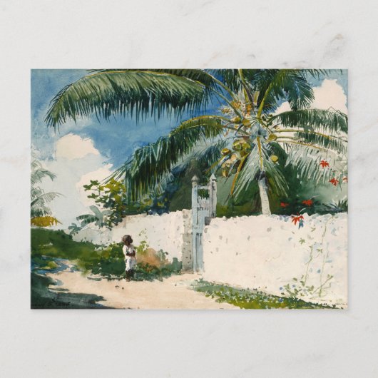Een tuin in Nassau Winslow Homer Briefkaart (Voorkant)