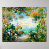 Een tuin in Sorrento, August Renoir Poster (Voorkant)