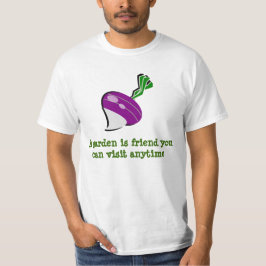 Een tuin is een vriend... schattig tuinend. t-shirt