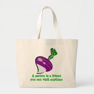 Een tuin is een vriend... schattige tuinbouw. grote tote bag