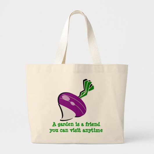 Een tuin is een vriend... schattige tuinbouw. grote tote bag (Voorkant)