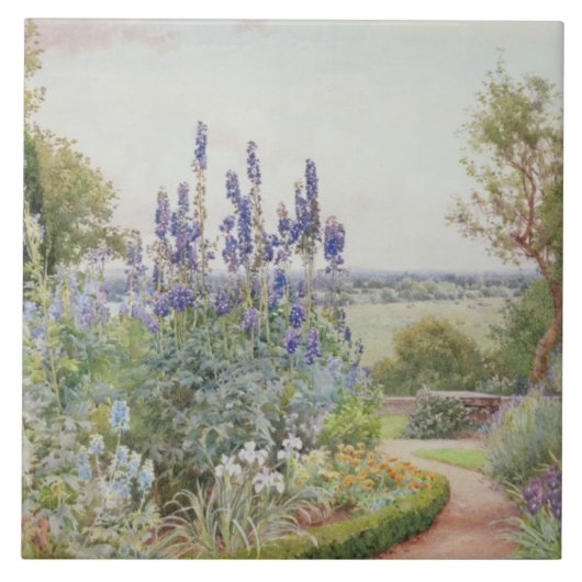 Een tuin nabij de Theems (w/c) Tegeltje (Voorkant)