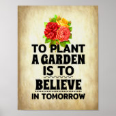 Een tuin Planten is morgen geloven Poster (Voorkant)