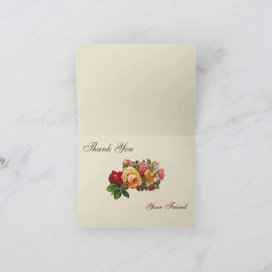 Een tuin van Bloemen dankt u kaardt Bedankkaart (Binnen)