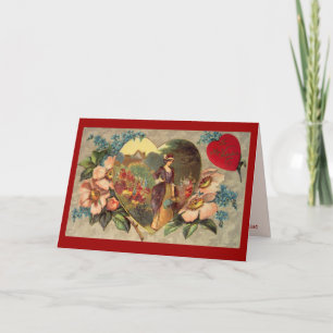 Een tuin van het Wenskaart van de Valentijnsdag Feestdagen Kaart