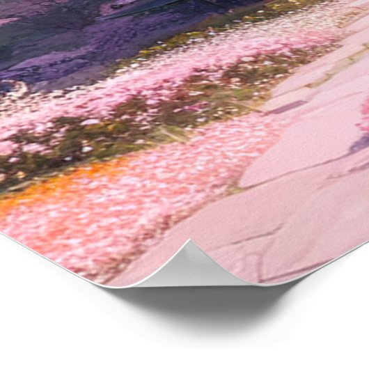 Een tuin van Springtime Delight Poster (Hoek)