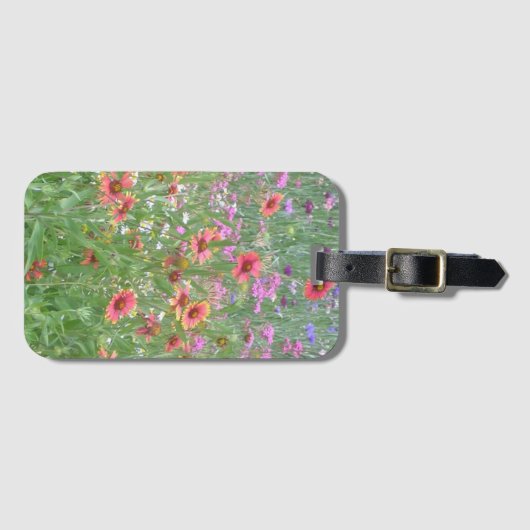 Een tuin van wilde bloemen bagagelabel (Voorkant (horizontaal))