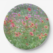 Een tuin van wilde bloemen papieren bordje (Voorkant)