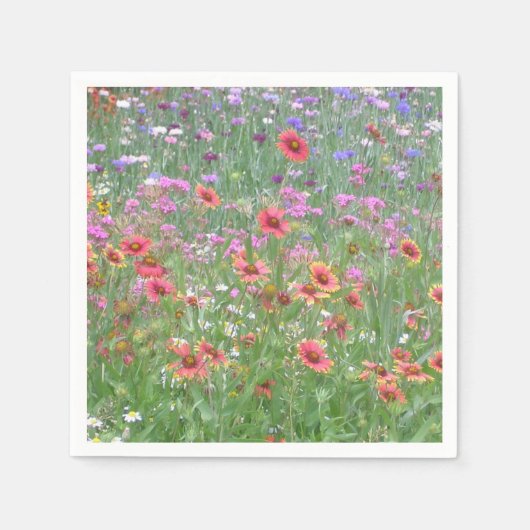 "Een tuin van wilde bloemen!" Servet (Voorkant)