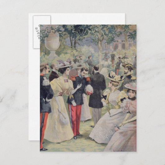 Een tuinfeest in de Elysee Uitnodiging Briefkaart (Voorkant / Achterkant)