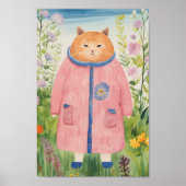 Een tuinkat poster (Voorkant)
