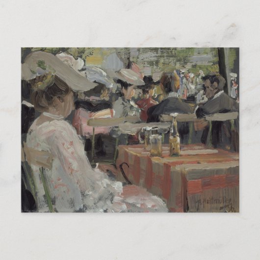 Een tuinrestaurant, 1906 briefkaart (Voorkant)