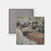 Een tuinrestaurant, 1906 magneet (Voorkant / Achterkant)