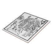 Een tuinschilderij uit 'Hypnerotomachia Poliphili' Tegeltje (Zijkant)