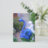 Een tuinvredestuin blauwgroen en groen briefkaart (Staand voorkant)