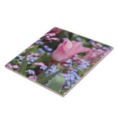 Een tulp in de Luxemburgse tuinen, Parijs, Frankri Tegeltje (Zijkant)