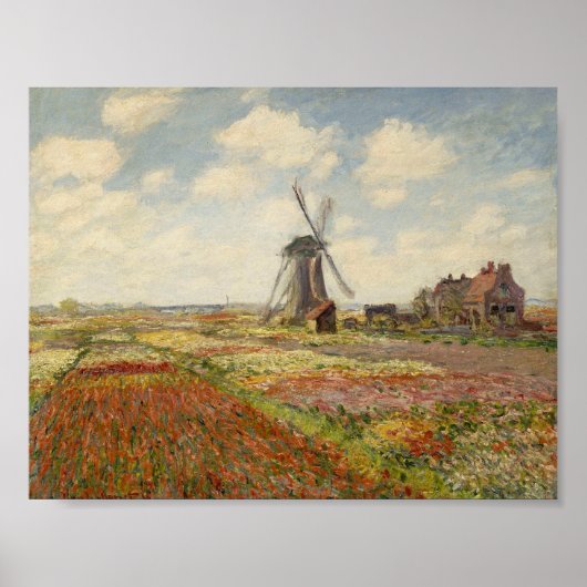 Een Tulpenveld in Nederland - Claude Monet Poster (Voorkant)