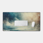 Een turbulente oceaanscène oude foto bureaumat (Keyboard & Muis)