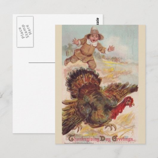 Een Turkije vangen,  KunstBriefkaart Briefkaart (Voorkant / Achterkant)