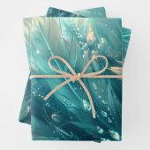 Een turkooipen textuur en een diamant inpakpapier vel (In situ)