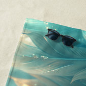 Een turkooipen textuur en een diamant strandlaken (In situ)