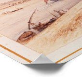 Een Turkse peddel Steamer die het Suezkanaal opgaa Poster (Hoek)