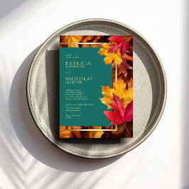 Een turquoise en herfstfantasie gouden landelijke kaart