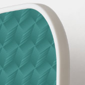 Een turquoise pickleball-paddle met een gestructur pickleball paddle (Links Detail)