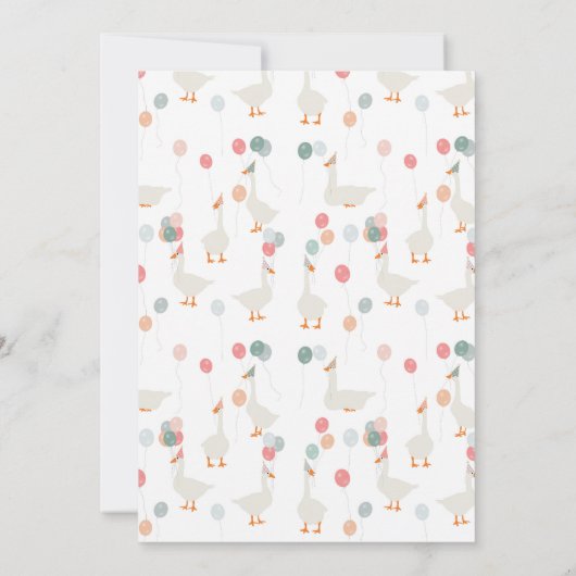 Eén tussendoortje eend 1e verjaardagsfeestje voor  kaart (Achterkant)