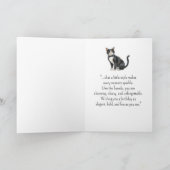 Een Tuxedo Kat Persoonlijkheid Verjaardag Dier Kaart (Binnen)
