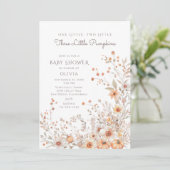 Een, twee, drie kleine pompoenen Baby shower Kaart (Staand voorkant)