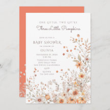 Een, twee, drie kleine pompoenen Baby shower