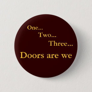Eén twee drie ronde button 5,7 cm