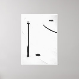 Een, twee, drie - sneeuw! canvas afdruk