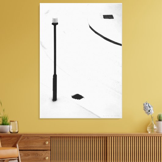 Een, twee, drie - sneeuw! canvas afdruk (Insitu (Woonkamer))