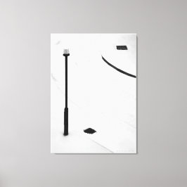 Een, twee, drie - sneeuw! canvas afdruk