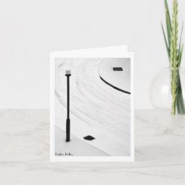 Een, twee, drie - sneeuw! kerstkaart feestdagen kaart