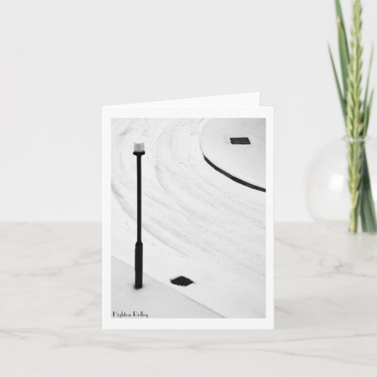 Eén, twee, drie, sneeuw! notelet / kaart (Voorkant)