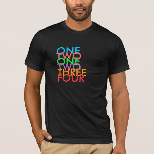 ÉÉN, TWEE, ÉÉN, TWEE, DRIE, VIER T-SHIRT (Voorkant)