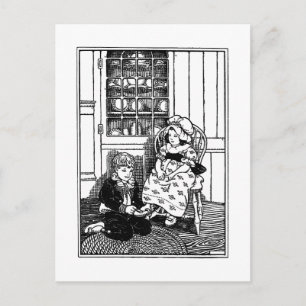 Een, twee, mijn schopnipper, mijn graafmachine briefkaart